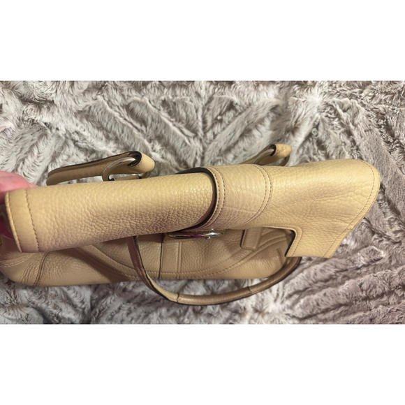 Coach Soho Hamilton Cream Pebbled Cowhide Leather Shoulder Bag SOHO Y2K Satchel - Picture 10 of 10